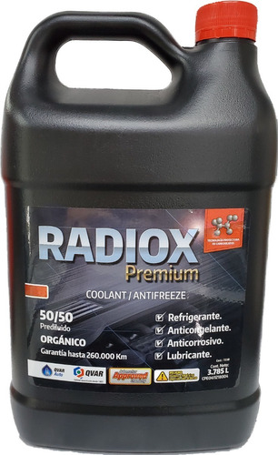 Refrigerante Rojo Pre Diluido 50/50 Radiox Marca Qvar