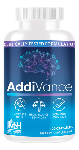 Addivance 120 Caps - Suplemento Natural De Apoyo Cerebral Pa