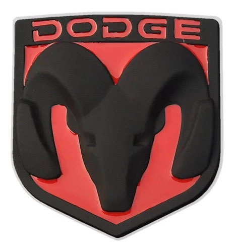 Emblema Grande Dodge Ram Negro Rojo Pickup 700 1500 2500