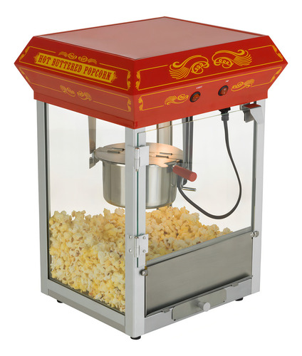 Funtime Ft421cr - Palomitas De Maíz De Mesa Estilo Carnava. Color Rojo / Dorado