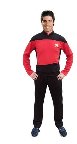 Star Trek Traje Rojo Playera Vestido Cosplay Algodón