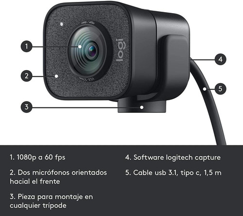 Imagen 2 de 2 de Web Cam Logitech Streamcam Plus 1080p 60fps