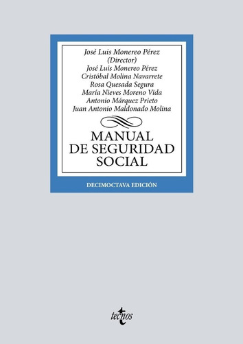 Libro: Manual De Seguridad Social. Vv.aa.. Tecnos