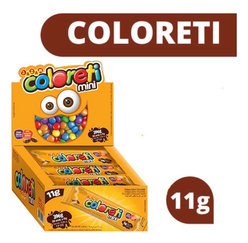 36 Coloreti Chocolate Jazam 11gr Confete Mini Confeito Festa