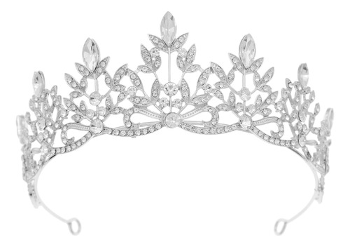 Corona De Flores Para Novia Con Forma De Tiara De Cristal, O