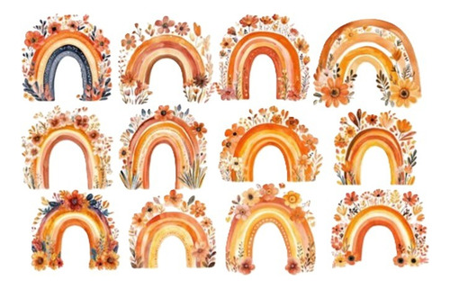 Imágenes Clipart Arco Iris Boho Naranjas 123000059