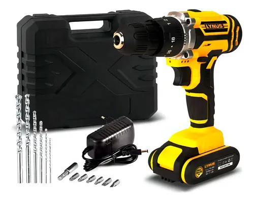 Parafusadeira Furadeira  Impacto 3/8  20v 1,3ah Bivolt Lynus