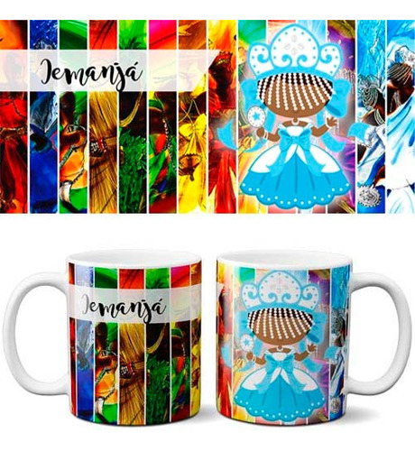 Estampas Canecas Sublimação Orixás Kit 2 Png Mockups