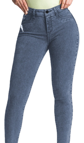 Jeans Dama Stretch Mezclilla Levanta Pompa Colombiano