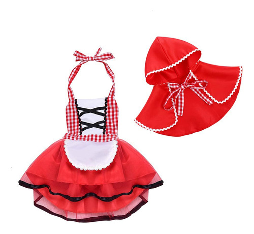 Disfraz De Caperucita Roja Para Niñas, Traje De Halloween .