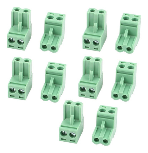 Uxcell 10pcs Kf2edg 5 08 Mm Paso 2p Enchufable Bloques Termi