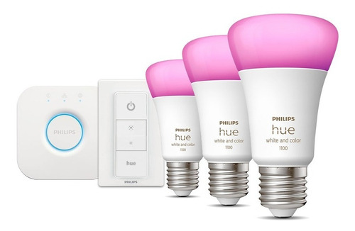 Imagen 2 de 10 de Kit De Inicio Philips Hue White Color Ambiance Luz Color