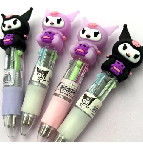 Pack X 6 Lapiceras Kuromi X 4 Colores En 1