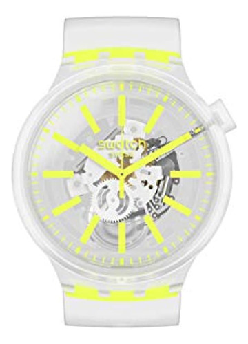 Reloj Swatch Yellow-in-jelly Quartz White Skeleton Dial Watc
