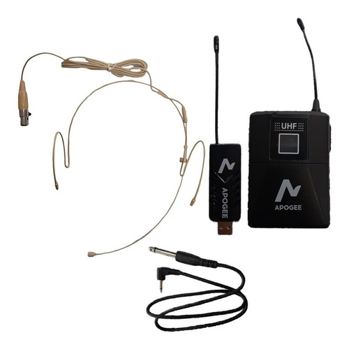 Micrófono Inalámbrico Apogee U-11v Uhf Head Set Vincha Usb.