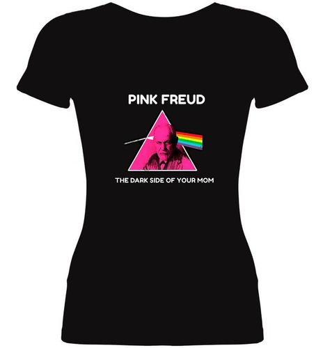 Remera Mujer Algodón Pink Freud The Dark Side Of Your Mom