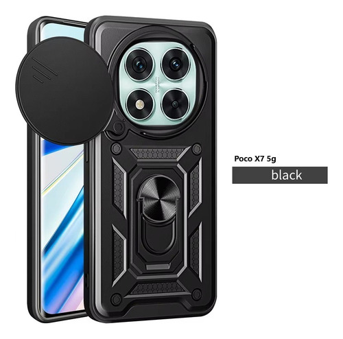 Case Poco X7 5g - Con Aro Y Protector Camara