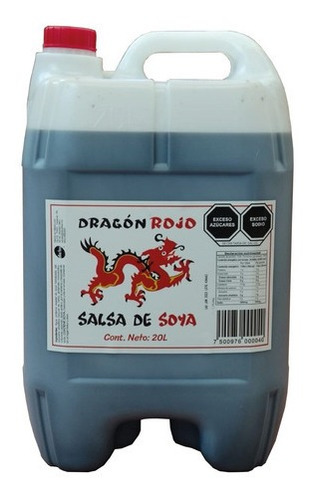 Imagen 1 de 1 de Salsa Soya Dragón Rojo Bidon 20 Litros Comida China Japonesa