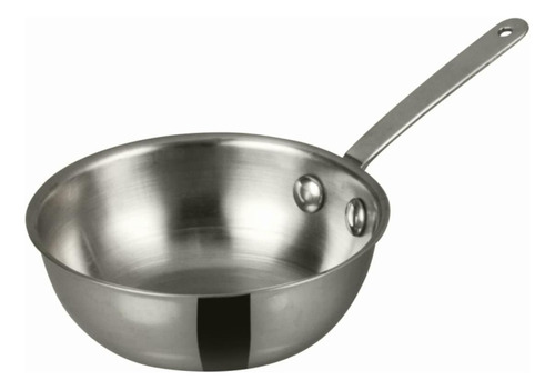 Winco Mini Wok Acero Inoxidable, Plata