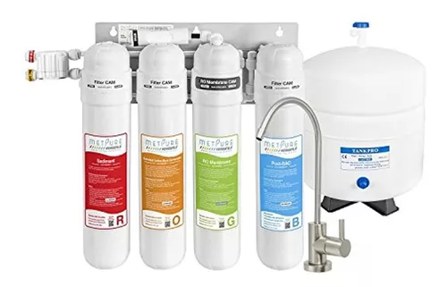 Premier - Sistema de filtración de agua por ósmosis inversa de agua,  purificador de agua de 5 etapas con grifo y tanque, filtro de agua debajo  del