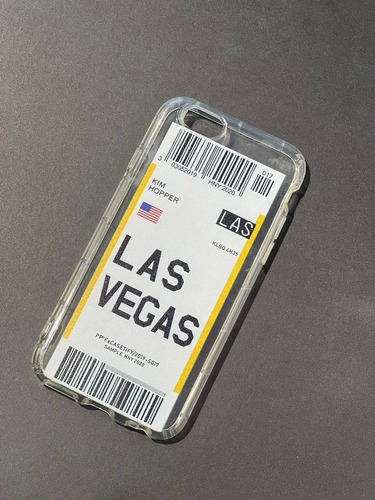 Carcasa Transparente Ticket De Avión Para iPhone 6 / 6s