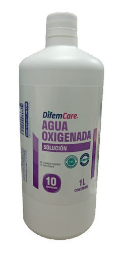 Agua Oxigenada 10 Volúmenes Diperox 1 Litro Difem