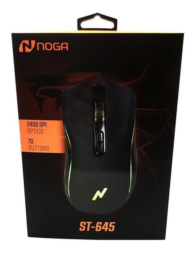 Mouse Gamer Pc Juegos Con Luz Rgb Usb 7 Botones Noga St-645