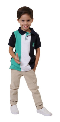 Camisa Ou Body Polo Infantil Listrado Prince