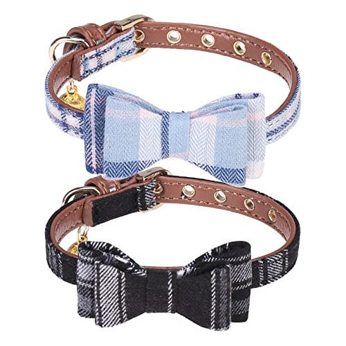 Collar De Cachorro Pupteck Con Campana, Paquete De 2 Collare