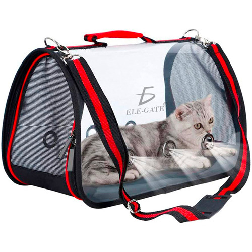 Transportadora Bolsa Mascota Arco Viaje Pequeño Rojo