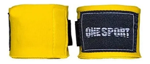 Bandagem Atadura Elastica 2,5m Muay Thai Boxe Amarelo