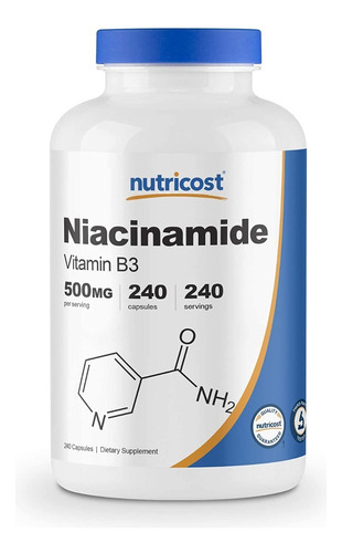 Niacinamida Vitamina B3 500mg 240 Caps Piel Celulas Eg Nn02 Sabor Nd