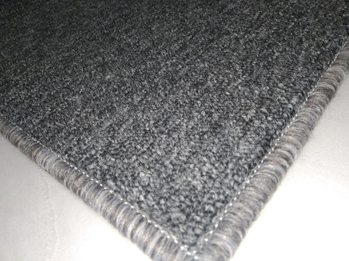 Carpeta Alfombra Boucle Gris Oscuro Con Orillado 2x3mts