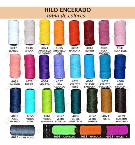 Rollo hilo encerado BLANCO ( 70 mts) - mercado bijou