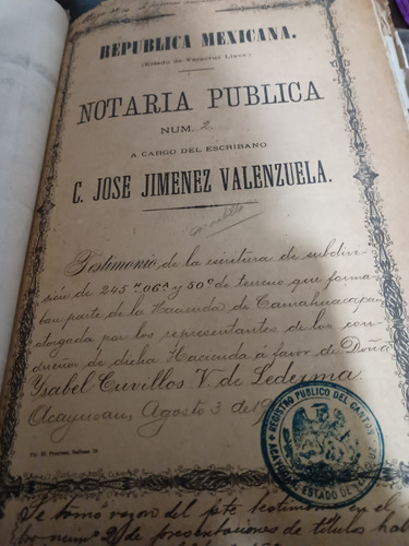 Venta De Libro Notariado De 1906escrituras De Terrenos 