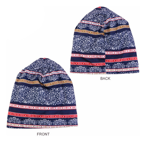 Gorro For Dormir Tipo Bandana Con Forro De Satén Estampado