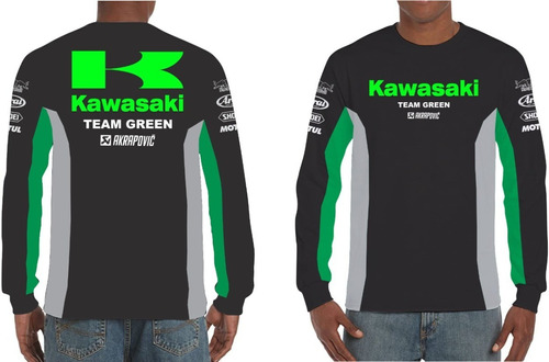 Camisa Manga Longa Kawazaki Team Green Racing Ref.464