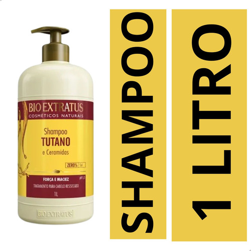 Shampoo Tutano 1 Litro Bio Extratus Força E Maciez
