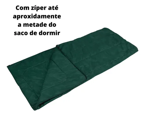 comprar Saco De Dormir Acampamento Solteiro + Sacola Transporte Mor Cor Verde