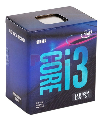 Procesador Intel Core I3-9100f 9ª Gen, Caja Abierta Sin Uso