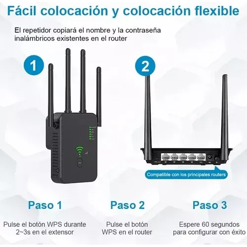 Router Amplificador Repetidor Wifi De 1200 Mbps Cuotas sin inter s