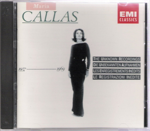 Maria Callas The Unknown Recordings Cd Rare Importado Oper 