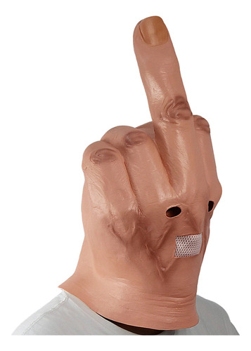 Máscara Latex Dedo Meio Festas Carnaval Engraçada Top Cor Coral-claro Mão