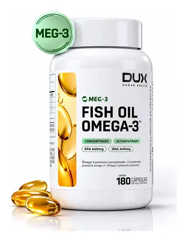 Suplemento Fish Oil Ômega 3 180 Cápsulas Dux Nutrition