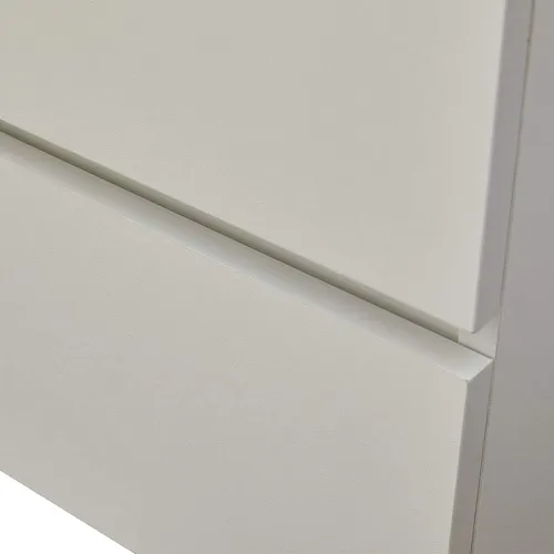 Velador Cajon Doble Minimal Blanco