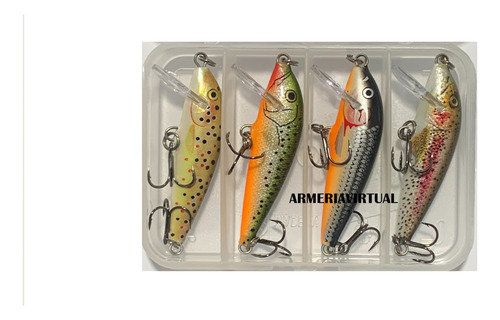 Señuelos Rapala Original  5 Cm X 4 + Caja / Armería Virtual