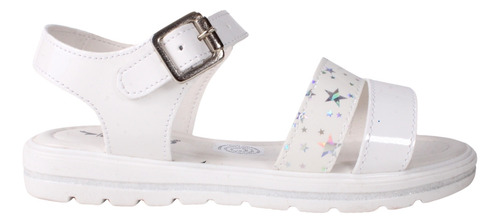 Blasito Huarache Niña Ligero Blanco Latte/estrellas Hebilla