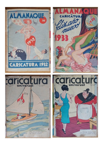 17 Revistas Caricatura Universal Encuadernadas 1932-33-37-38