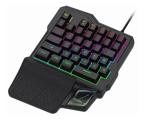 Teclado De Una Mano Para Videojuegos Rgb - Marca Elegate