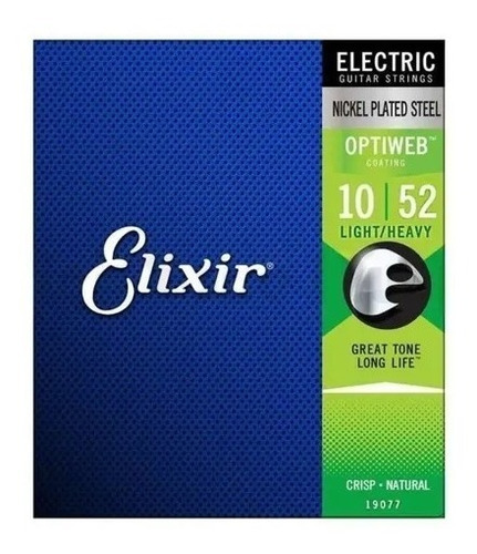 Elixir Optiweb Light Heavy 10-52 Cuerdas Guitarra Eléctrica